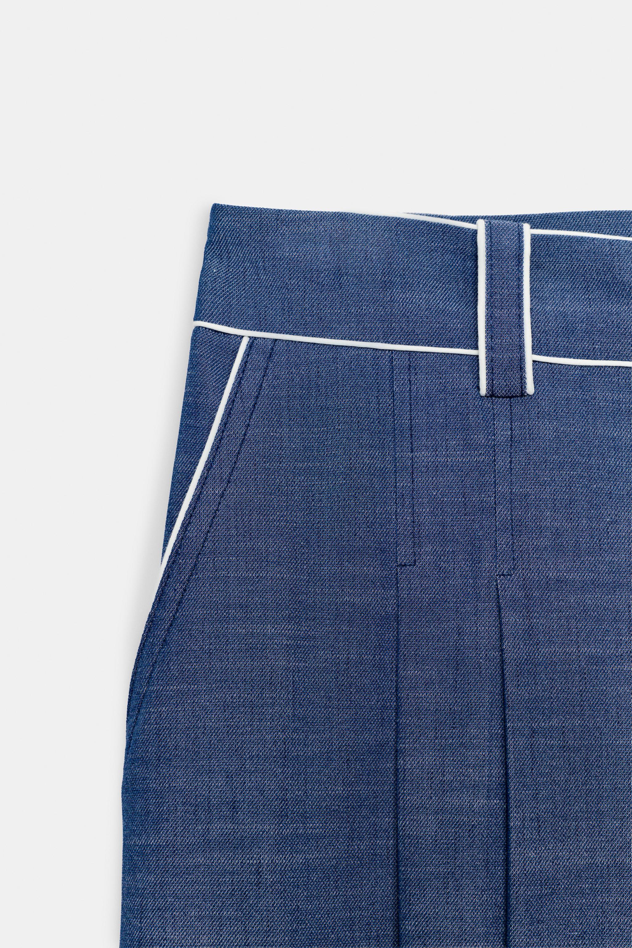LONG CONTRAST PIPING SHORTS
